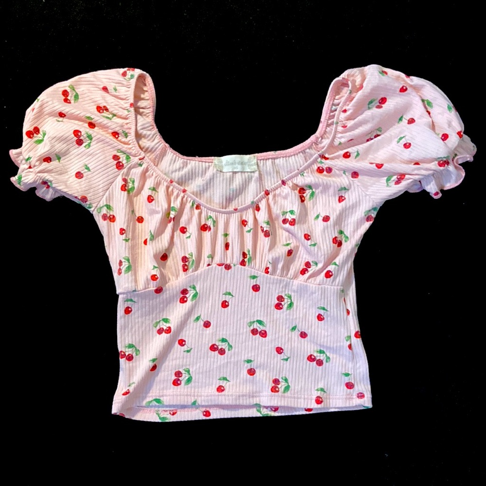 Altar’d State cherry shirt, size women’s xs